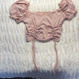 Pink scrunched top US MEDIUM